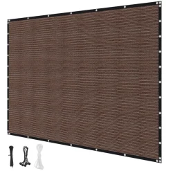 VEVOR 90% Sun Shade Cloth, 10 x 12 ft Pergola Shade Cover with Stainless Steel Grommets, Sun Shades Canopy Privacy Screen with 140 GSM HDPE Material, for Outdoor, Patio, Garden, and Backyard (Brown)