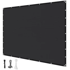VEVOR 90% Sun Shade Cloth, 8 x 12 ft Pergola Shade Cover with Stainless Steel Grommets, Sun Shades Canopy Privacy Screen with 140 GSM HDPE Material, for Outdoor, Patio, Garden, and Backyard (Black)