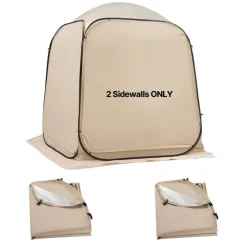 VEVOR Sun Shade Sail Canopy Covers, Fit for 12 x 11 ft Screen House Tent, Sun Protection, 5.51 x 4.59 ft 300D Oxford Silver-Coated Fabric, Pack of 3 (Not Include Tent), for Outdoor Activities, Beige