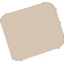 VEVOR Sun Shade Sail Canopy Covers, Fit for 12 x 11 ft Screen House Tent, Sun Protection, 5.51 x 4.59 ft 300D Oxford Silver-Coated Fabric, Pack of 3 (Not Include Tent), for Outdoor Activities, Beige