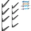 VEVOR Surfboard Wall Mount, 4 Tiers Horizontal Surfboard Rack for Storage and Display, Adjustable Height Metal Board Stand Organizer, Surf Board Holder for Snowboards, Kiteboards, Shortboard, Skis