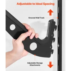 VEVOR Surfboard Wall Mount, 4 Tiers Horizontal Surfboard Rack for Storage and Display, Adjustable Height Metal Board Stand Organizer, Surf Board Holder for Snowboards, Kiteboards, Shortboard, Skis