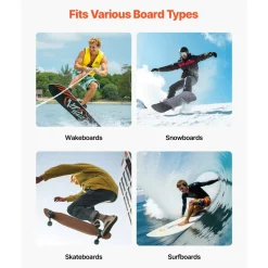 VEVOR Surfboard Wall Mount, 5 Tiers Vertical Surfboard Rack for Storage and Display, Adjustable Metal Board Stand Organizer with Sponge Pad, Surf Board Holder for Snowboards, Kiteboards, Shortboard