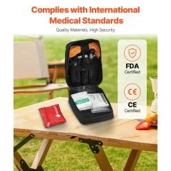 VEVOR Survival First Aid Kit, 250 Pieces, 600D Nylon Trauma First Aid Bag, Survival Gear and Equipment, Emergency Kits, for Men Women Camping, Boat, Earthquake, Hiking, Hunting, and Outdoor Adventure