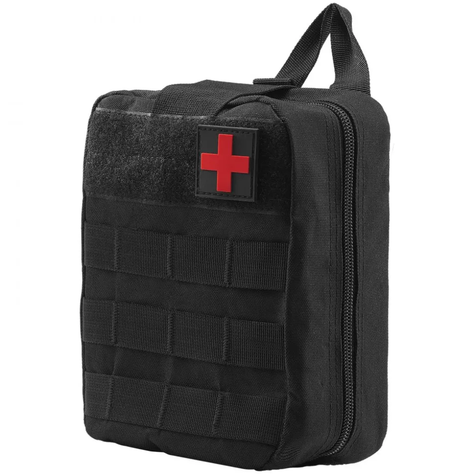VEVOR Survival First Aid Kit, 250 Pieces, 600D Nylon Trauma First Aid Bag, Survival Gear and Equipment, Emergency Kits, for Men Women Camping, Boat, Earthquake, Hiking, Hunting, and Outdoor Adventure