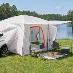 VEVOR SUV Camping Tent for 5-9 Person, 13 x 10 FT 3-Season SUV Tailgate Tent with Ventilated Windows, PU2000mm Waterproof Dual-Use Car Rear Hatch Tents for Outdoor Hiking Travels