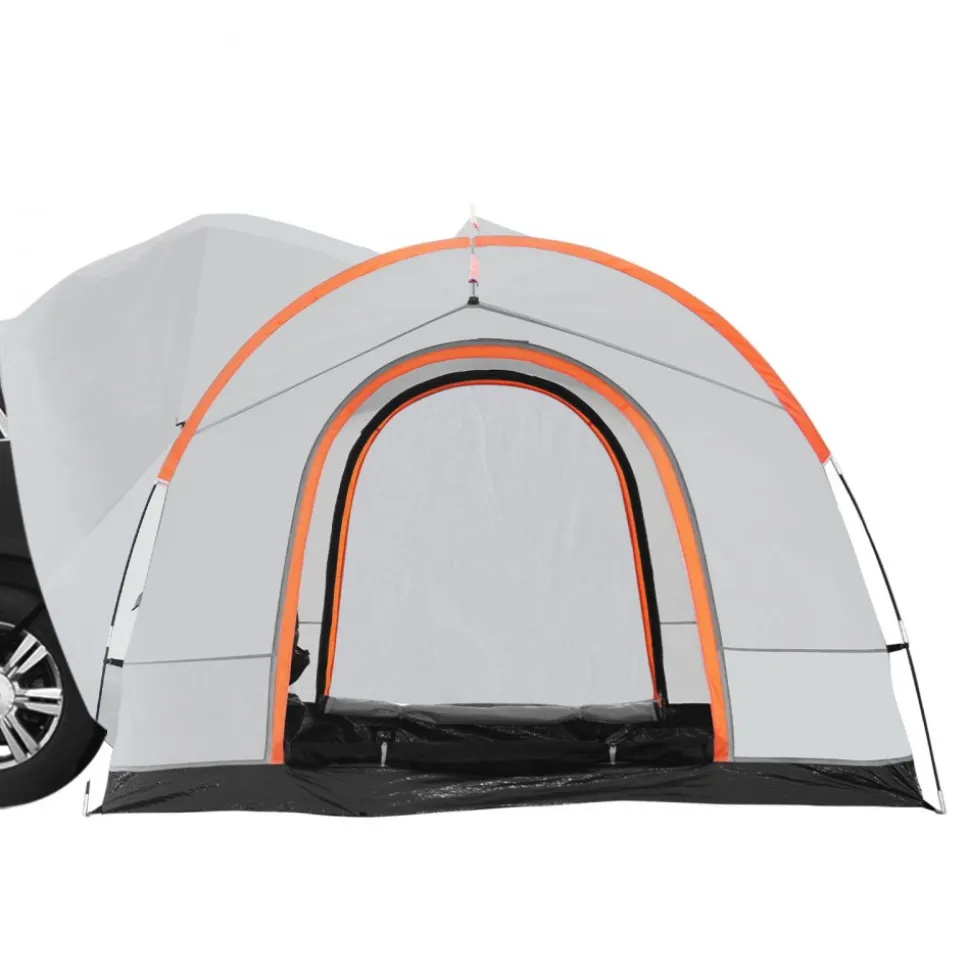 VEVOR SUV Camping Tent, 8'-8' SUV Tent Attachment for Camping with Rain Layer and Carry Bag, PU2000mm Double Layer Truck Tent, Accommodate 6-8 Person, Rear Tent for Van Hatch Tailgate