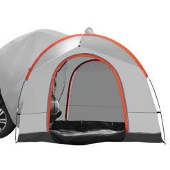 VEVOR SUV Camping Tent, 8'-8' SUV Tent Attachment for Camping with Rain Layer and Carry Bag, PU2000mm Double Layer Truck Tent, Accommodate 6-8 Person, Rear Tent for Van Hatch Tailgate