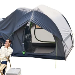 VEVOR SUV Tent for Camping, 8FT L x 8FT W, Waterproof PU2000mm Spacious Double Layer Design for 5-8 Person, SUV Camping Tent with Mesh Windows, Includes Rainfly & Storage Bag, for Outdoor Activities