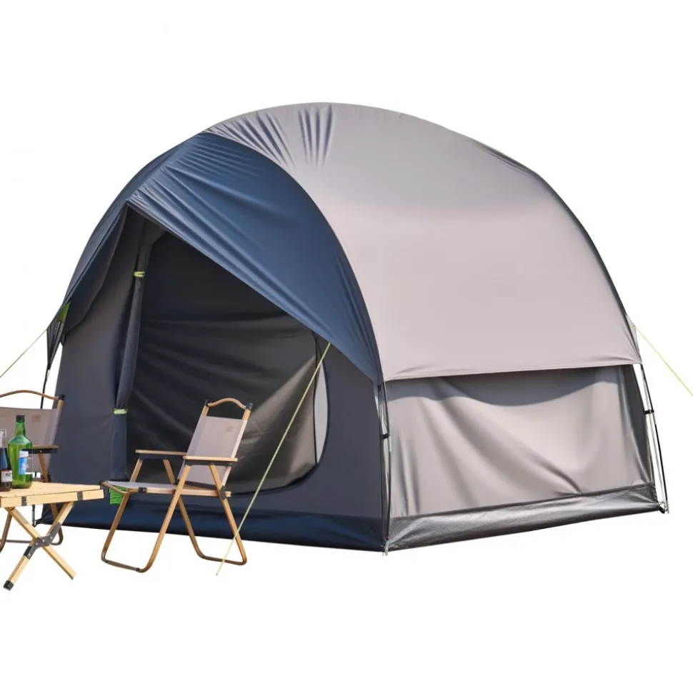 VEVOR SUV Tent for Camping, 8FT L x 8FT W, Waterproof PU2000mm Spacious Double Layer Design for 5-8 Person, SUV Camping Tent with Mesh Windows, Includes Rainfly & Storage Bag, for Outdoor Activities