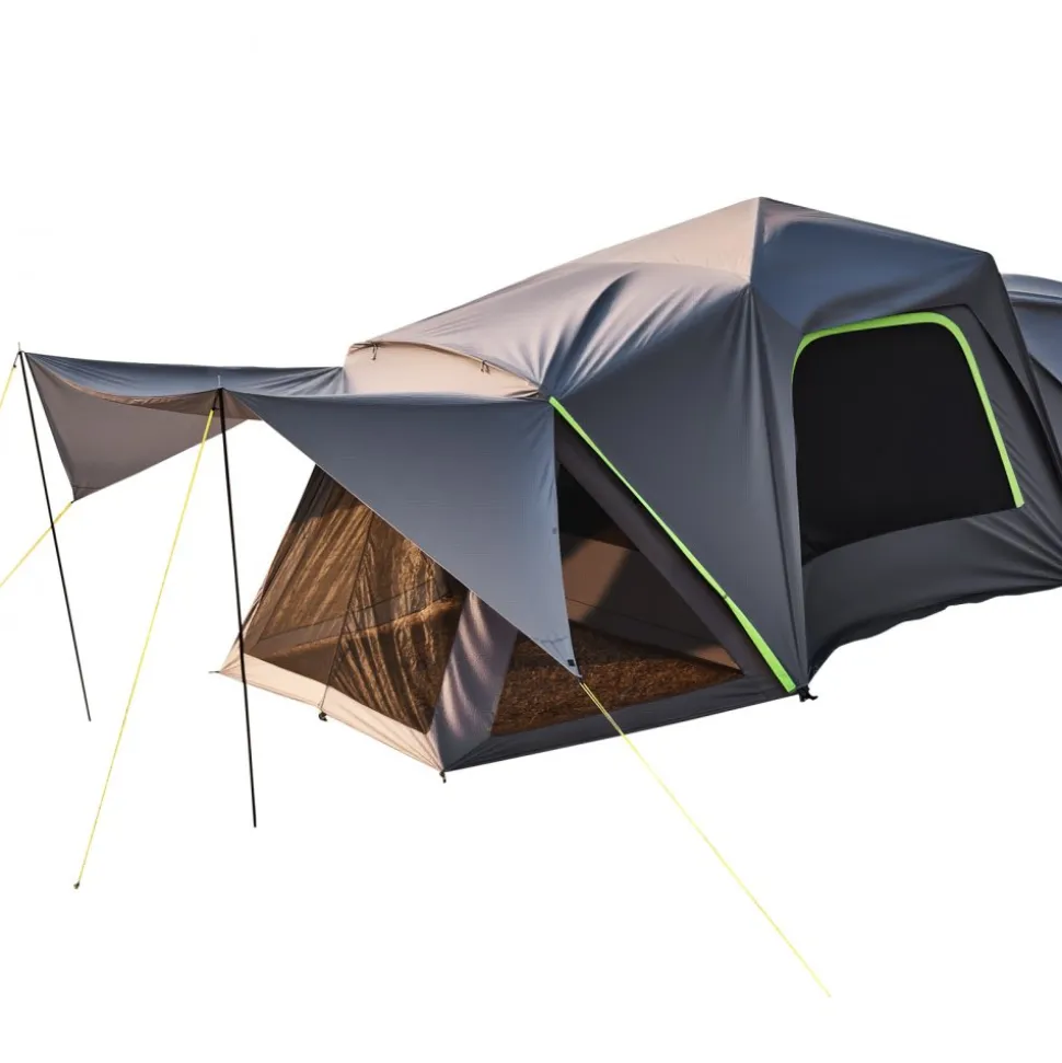 VEVOR SUV Tent for Camping, 10FT L x 10FT W, Waterproof PU2000mm Spacious Double Layer Design for 5-8 Person, SUV Camping Tent with Shade Awning and Mesh Windows, Includes Rainfly and Storage Bag