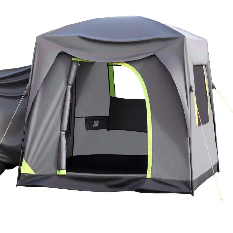 VEVOR SUV Tent for Camping, 10FT L x 8FT W, Waterproof PU2000mm Spacious Double Layer Design for 5-8 Person, SUV Camping Tent with Mesh Windows, Includes Rainfly & Storage Bag, for Outdoor Activities