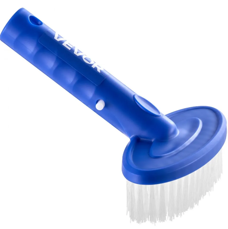 VEVOR Swimming Pool Cleaning Kit, Includes 2 Detachable Brush Heads (20 Inch / 5.5 Inch) and 2 Pool Skimmer Nets, 4-in-1 Inground/Above Ground Pools Cleaning Tools Set for Leaf, Fine Mesh, No Poles