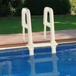 VEVOR Swimming Pool Ladder, 75°Inclined 5-Step Double Handrails Stair, Non-slip Heavy Duty Steps, Load Capacity 300 lb, for 48-54 In Inground & Above-ground Pools of Any Deck Surface Indoor & Outdoor