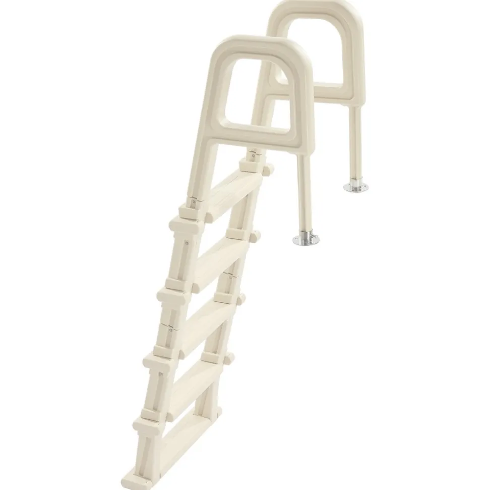VEVOR Swimming Pool Ladder, 75°Inclined 5-Step Double Handrails Stair, Non-slip Heavy Duty Steps, Load Capacity 300 lb, for 48-54 In Inground & Above-ground Pools of Any Deck Surface Indoor & Outdoor