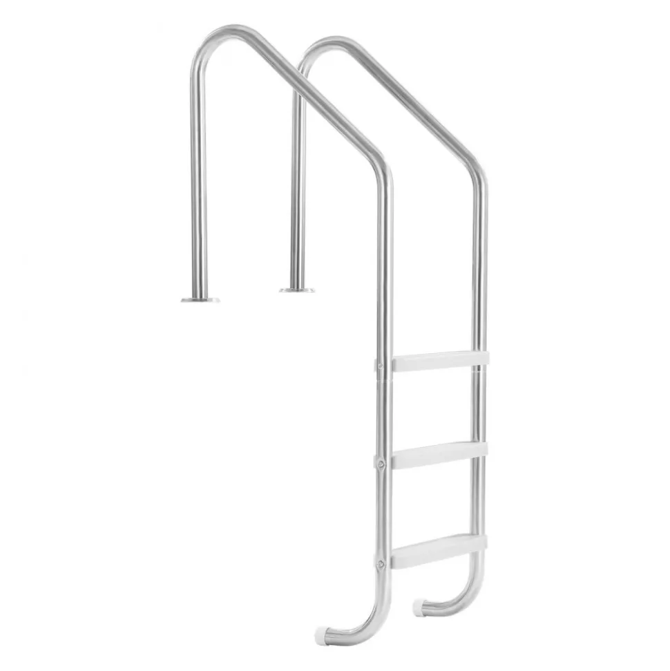 VEVOR Swimming Pool Ladder, 3-Step Stairs with Double Handrails, Non-slip Heavy Duty Wide Steps, Stainless Steel Frame, 265 lbs Capacity for 48-54 in Inground Pools Entry/Exits, Indoor & Outdoor