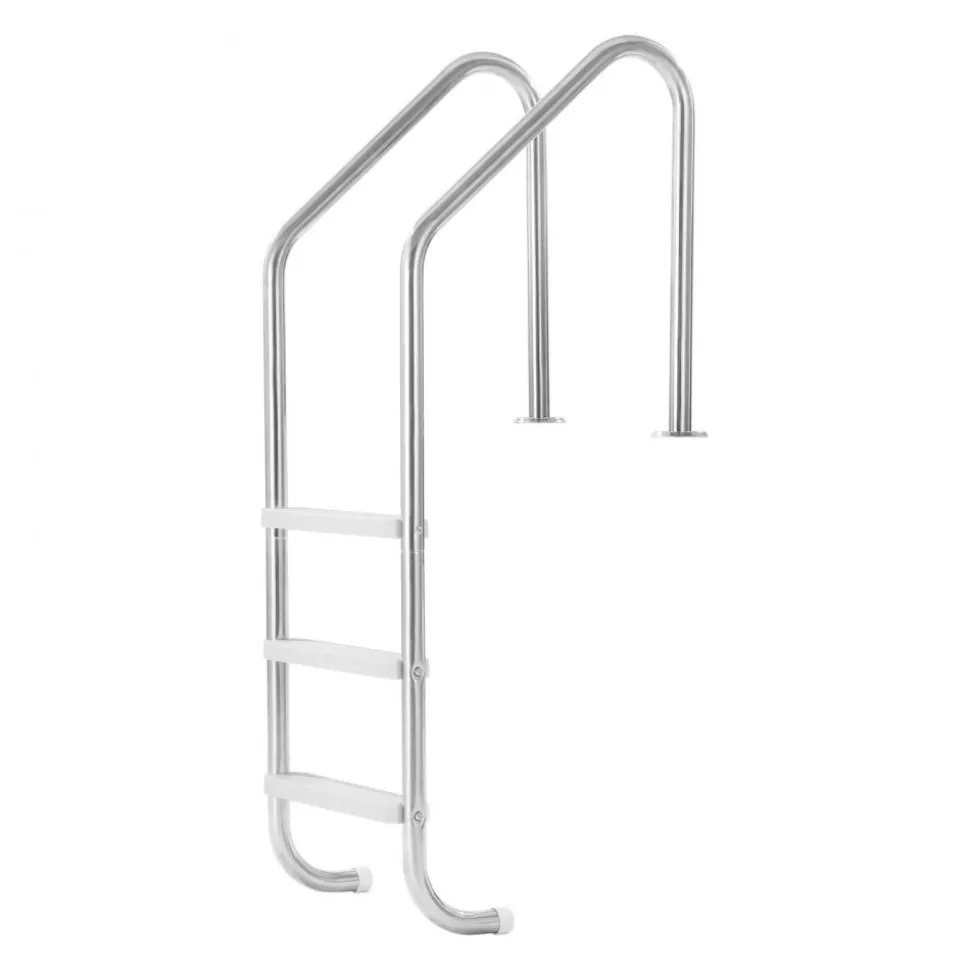 VEVOR Swimming Pool Ladder, 3-Step Stairs with Double Handrails, Non-slip Heavy Duty Wide Steps, Stainless Steel Frame, 265 lbs Capacity for 48-54 in Inground Pools Entry/Exits, Indoor & Outdoor