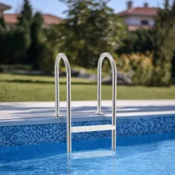 VEVOR Swimming Pool Ladder, 4-Step Double Handrails Stairs with Non-slip Heavy Duty Steps, Stainless Steel Load Capacity 265 lbs, for 54 In Inground Pools with Mounted Deck Board Indoor & Outdoor