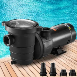 VEVOR Swimming Pool Pump 2.0HP 115V 1500W, Single Speed Pumps for Above Ground Pool, Powerful Pool Pumps with Strainer Basket, 5400 GPH Max. Flow, ETL Certification
