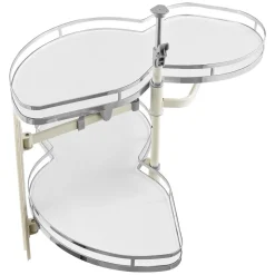VEVOR Swing Left Blind Corner Cabinet, Pull Out Organizer for 36 inch Width Blind Cabinet, 2 Tier Height Adjustable Swing Tray, Soft Close Kitchen Cloud Blind Organizer, Left Open
