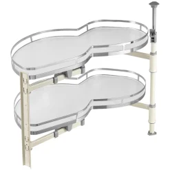 VEVOR Swing Left Blind Corner Cabinet, Pull Out Organizer for 36 inch Width Blind Cabinet, 2 Tier Height Adjustable Swing Tray, Soft Close Kitchen Cloud Blind Organizer, Left Open