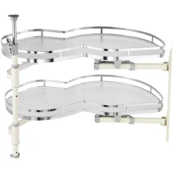 VEVOR Swing Right Blind Corner Cabinet, Pull Out Organizer for 36 inch Width Blind Cabinet, 2 Tier Height Adjustable Swing Tray, Soft Close Kitchen Cloud Blind Organizer, Right Open