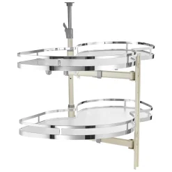 VEVOR Swing Right Blind Corner Cabinet, Pull Out Organizer for 36 inch Width Blind Cabinet, 2 Tier Height Adjustable Swing Tray, Soft Close Kitchen Cloud Blind Organizer, Right Open