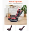 VEVOR Swivel Floor Gaming Chair with Armrests, 360-Degree Rotating Floor Chair with 6 Adjustable Position Folding Backrest and Lumbar Support, Folding Video Reclining Sofa for TV Reading, Red Black