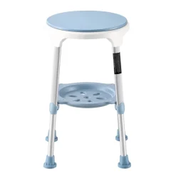 VEVOR Swivel Shower Chair 360 Degree, Height Adjustable Bath Seat for Inside Showers or Tubs, Non-Slip Rotating Bathtub Stool with Storage Tray for Elderly Disabled Injured, 350LBS Capacity