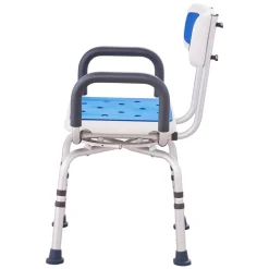 VEVOR Swivel Shower Chair 360 Degree, Adjustable Shower Seat with Pivoting Arms & Padded Bath Seat for Inside Shower or Tub, Non-Slip Rotating Bathtub Chair for Elderly Disabled, 300LBS Capacity