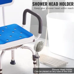 VEVOR Swivel Shower Chair 360 Degree, Adjustable Shower Seat with Pivoting Arms & Padded Bath Seat for Inside Shower or Tub, Non-Slip Rotating Bathtub Chair for Elderly Disabled, 300LBS Capacity