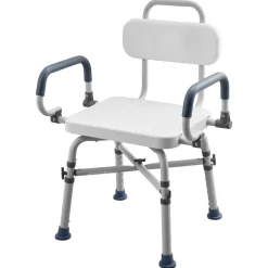 VEVOR Swivel Shower Chair with Arms and Back, 500 lbs Heavy Duty Bench Seat for Inside Shower Stall and Bathtub, Height Adjustable Bathroom Bath Tub Seat for Adults, Seniors, Elderly and Disabled