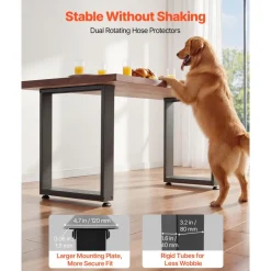 VEVOR Table Legs, 29.1" H x 17.7" W Square Steel Furniture Legs, Modular Design, Easy Assembly, 2204 lbs Max Load Heavy Duty, for Home Office Desk, Workbenches, Dinner Bar Tables, Set of 2, Black