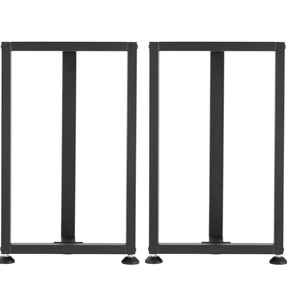 VEVOR Table Legs, 29.1" H x 17.7" W Square T Shape Steel Furniture Legs, Modular Design, Easy Assembly, 2204 lbs Max Load Heavy Duty, for Home Office Desk, Dinner Table, Workbenches, Set of 2, Black