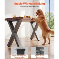 VEVOR Table Legs, 29.5" H x 29.9" W Steel Furniture Legs, Modular Design, Easy Assembly, 2204 lbs Max Load Heavy Duty, for Home Office Desk, Coffee Dinner Bar Tables, Workbench,2 PCS, X Frame, Black