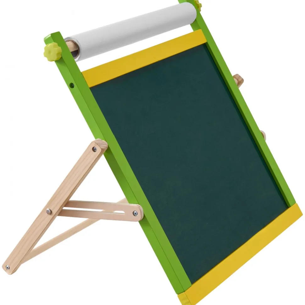 VEVOR Tabletop Art Easel for Kids, 3-in-1 Wooden Double-Sided Kid's Art Easel with Magnetic Whiteboard, Chalkboard, Paper Roll, Foldable Portable Drawing Board with Painting Accessories for Boys Girls