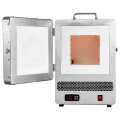 VEVOR Tabletop Kiln Melter, 1500W Electric Kiln, 2192℉ Max Temperature, Stainless Steel, Programmable Gold Melting Furnace for Wax Casting, Clay DIY, Metal Tempering, Glazing on Pottery, Silver