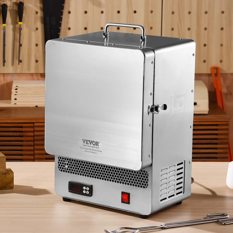 VEVOR Tabletop Kiln Melter, 1500W Electric Kiln, 2192℉ Max Temperature, Stainless Steel, Programmable Gold Melting Furnace for Wax Casting, Clay DIY, Metal Tempering, Glazing on Pottery, Silver