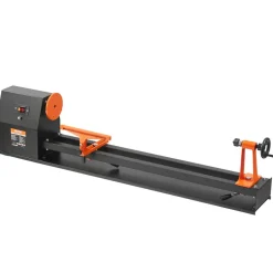 VEVOR Tabletop Wood Lathe, Dimensions 14x40 inches, Motor Power 0.5 HP 370W, Features Variable Speeds 885/1245/1715/2425 RPM, Includes Chisels, Faceplate, Plastic Handle, Hex Wrench, Ideal for Craf