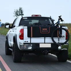 VEVOR Tailgate Bike Pad, 53" Truck Tailgate Pad Carry 5 Mountain Bikes, Tailgate Protection Pad with Reflective Strips and Tool Pockets, Tailgate Pad with Camera Opening for Mid-Size Pickup Trucks