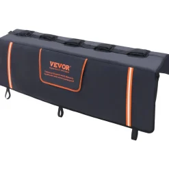 VEVOR Tailgate Bike Pad, 53" Truck Tailgate Pad Carry 5 Mountain Bikes, Upgraded Grooves Tailgate Protection Pad with Reflective Strips and Tool Pockets, with Camera Opening for Mid-Size Pickup Trucks