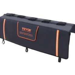 VEVOR Tailgate Bike Pad, 53" Truck Tailgate Pad Carry 5 Mountain Bikes, Upgraded Grooves Tailgate Protection Pad with Reflective Strips and Tool Pockets, with Camera Opening for Mid-Size Pickup Trucks