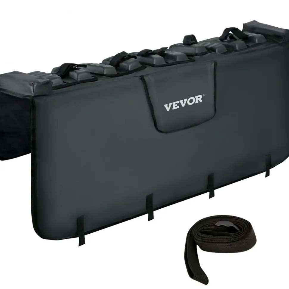 VEVOR Tailgate Pad, 54" Wide Pickup Truck Tailgate Bike Pad, Bike Tailgate Protection Cover Carries up to 5 Bikes, Truck Bed Bike Pad with PVC Outer Layer, Tool Pocket and Straps