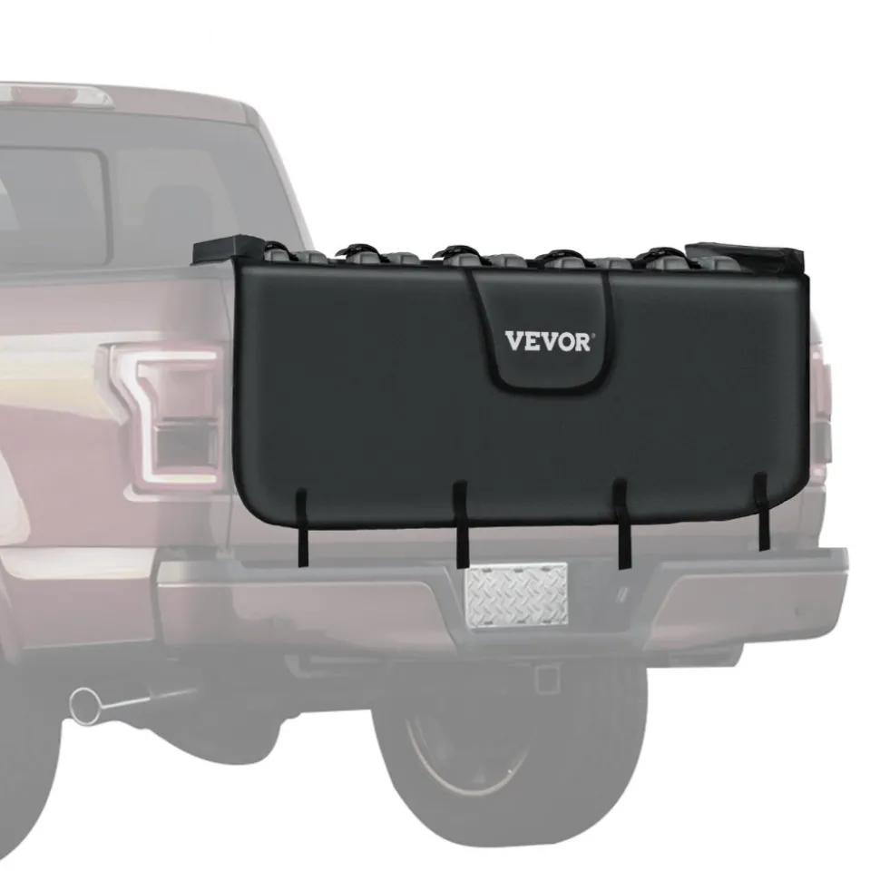 VEVOR Tailgate Pad, 54" Wide Pickup Truck Tailgate Bike Pad, Bike Tailgate Protection Cover Carries up to 5 Bikes, Truck Bed Bike Pad with PVC Outer Layer, Tool Pocket and Straps