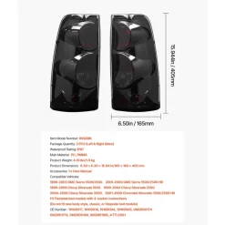 VEVOR Tail Light Assembly Compatible with 1999-2003 Chevy Silverado 1999-2006 GMC Sierra 1500 1500 HD 2500 2500 HD 3500, 2007 GMC Sierra Classic Driver & Passenger Side Taillights without Bulbs (2PCS)