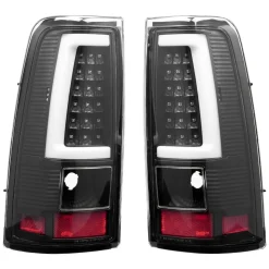 VEVOR Tail Light Assembly Compatible with 2003-2006 Chevy Silverado 1500 1500 HD 2500 2500 HD 3500, 2007-2007 Chevy Classic, 2PCS Driver & Passenger Side LED Taillight Brake Lamps with Bulbs, Black