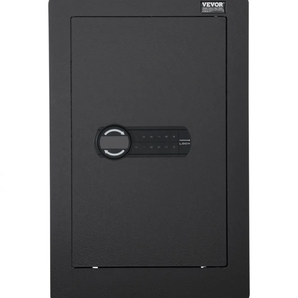 VEVOR 25.59" Tall Wall Safe, 3-Tier Hidden Wall Safe with Keypad, 3 Removable Shelves & 6 Key Holders, Q235 Cold-Rolled Steel In Wall Safe with LED Light & Vibration Alarm for Money, Jewelry, Passport