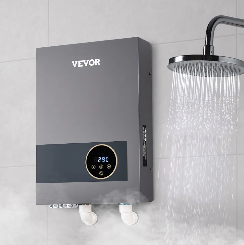 VEVOR Tankless Electric Water Heater, 36kW Instant Hot Water Heater Under Sink, On Demand for Bathroom, Kitchen, Office with LCD Touch Screen, Child Security Lock ,Space-Saving, 240V