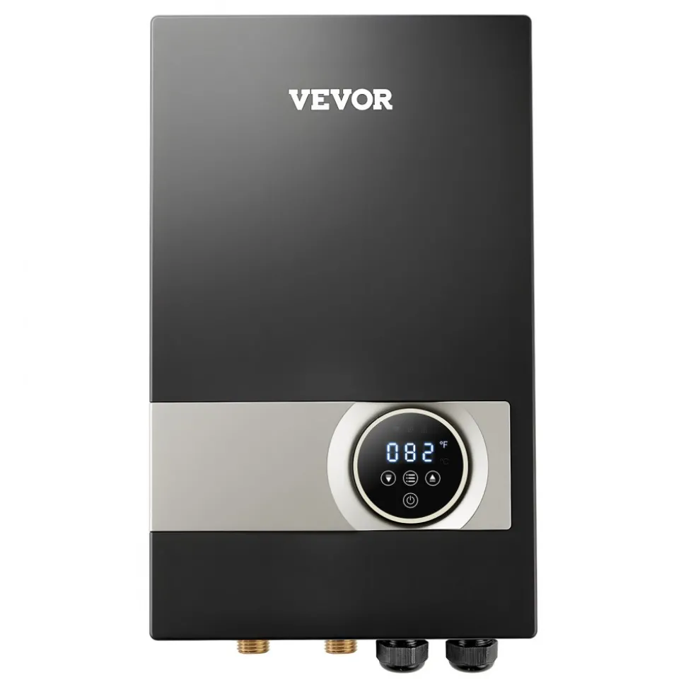 VEVOR Tankless Electric Water Heater, 27kW Instant Hot Water Heater Under Sink, On Demand for Bathroom, Kitchen, Office with LCD Touch Screen, Child Security Lock ,Space-Saving, 240V Black