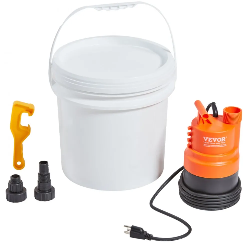 VEVOR Tankless Water Heater Flushing Kit, Includes Efficient Pump & 3.7 Gallon Pail & 2 Hoses, Wrench and Adapter for Quick Install, Easy to Start Water Heater Flush Descale Kit Anti-corrosion